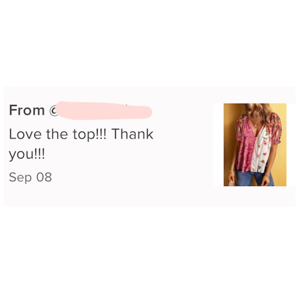 Floral Top Button Down Short Sleeve V-Neck Light and Airy - Picture 5 of 5